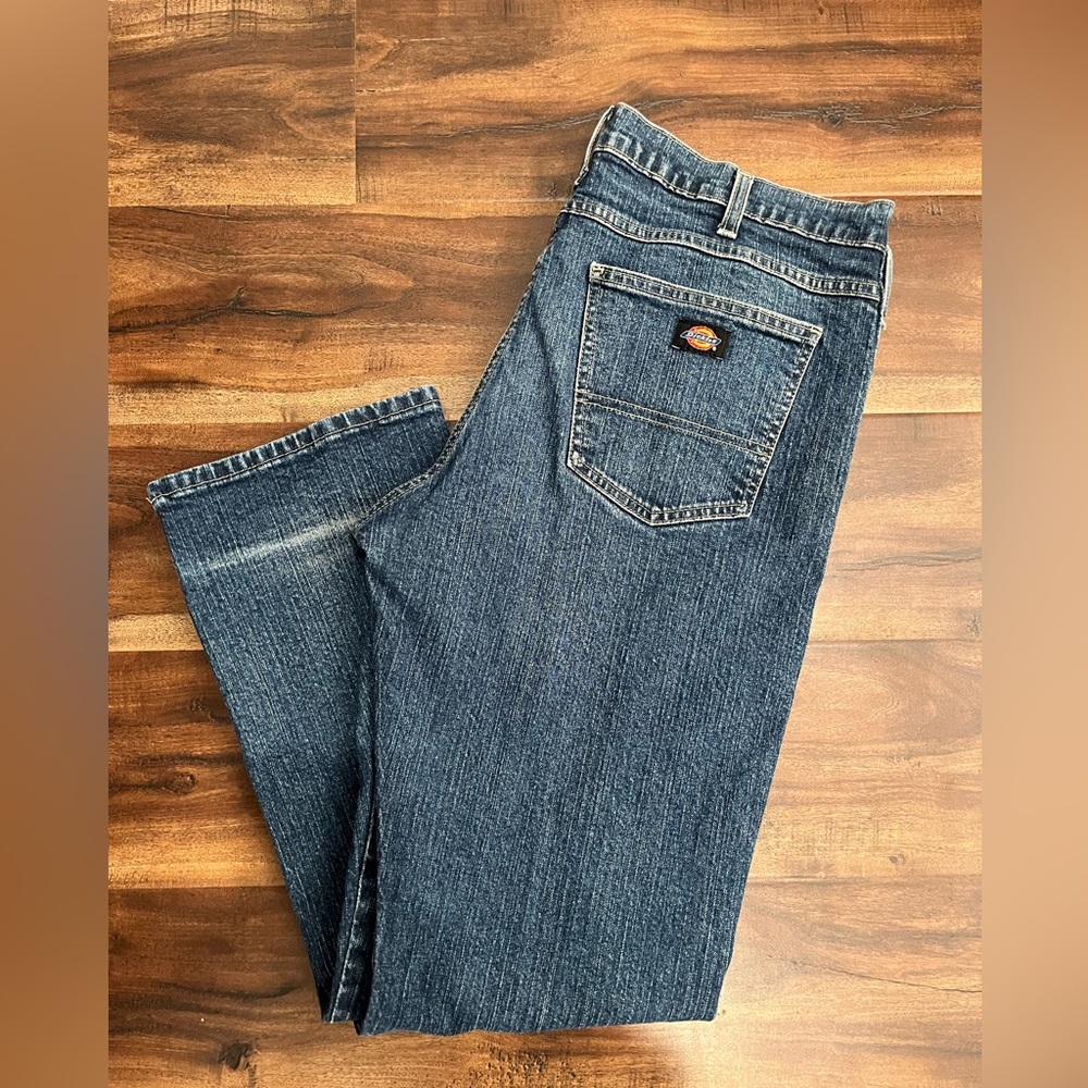 Regular Fit Men’s Dickies Denim Blue Jeans Straight Leg